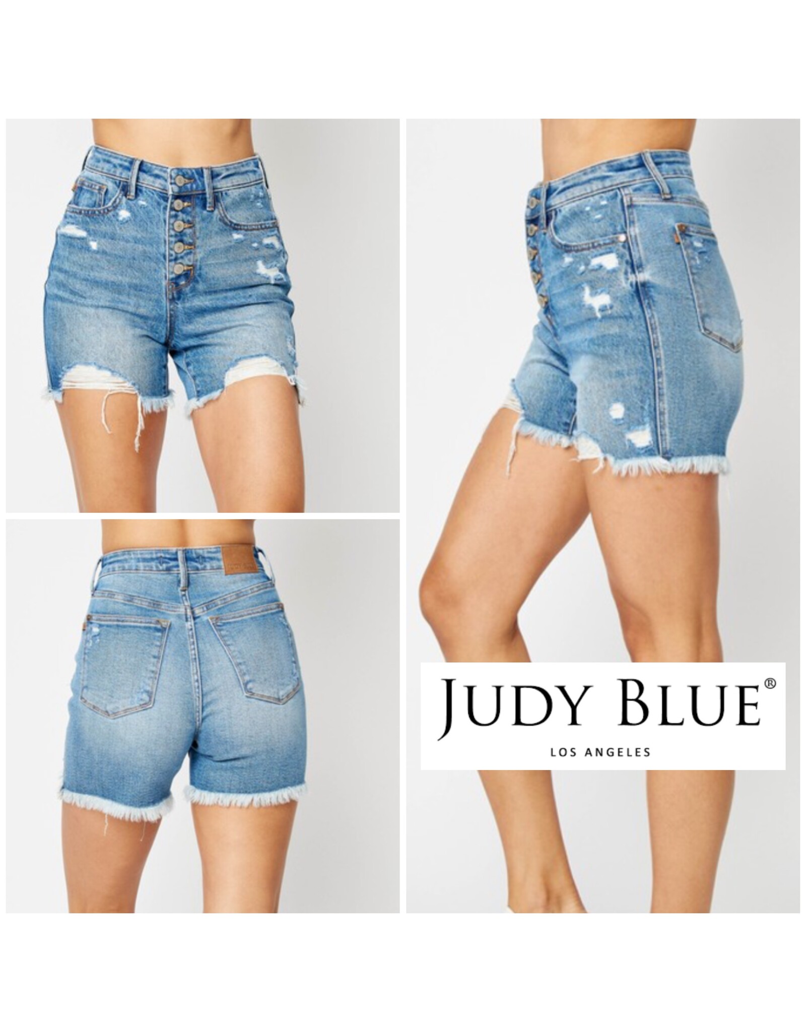 Judy Blue Judy Blue  HW & Button Fly Shorts