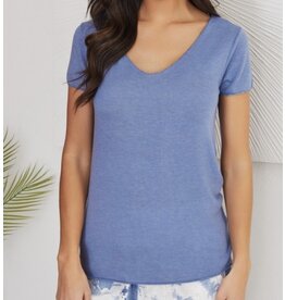 venti6 Venti6 Lurex Seam S/S V-Neck Tee