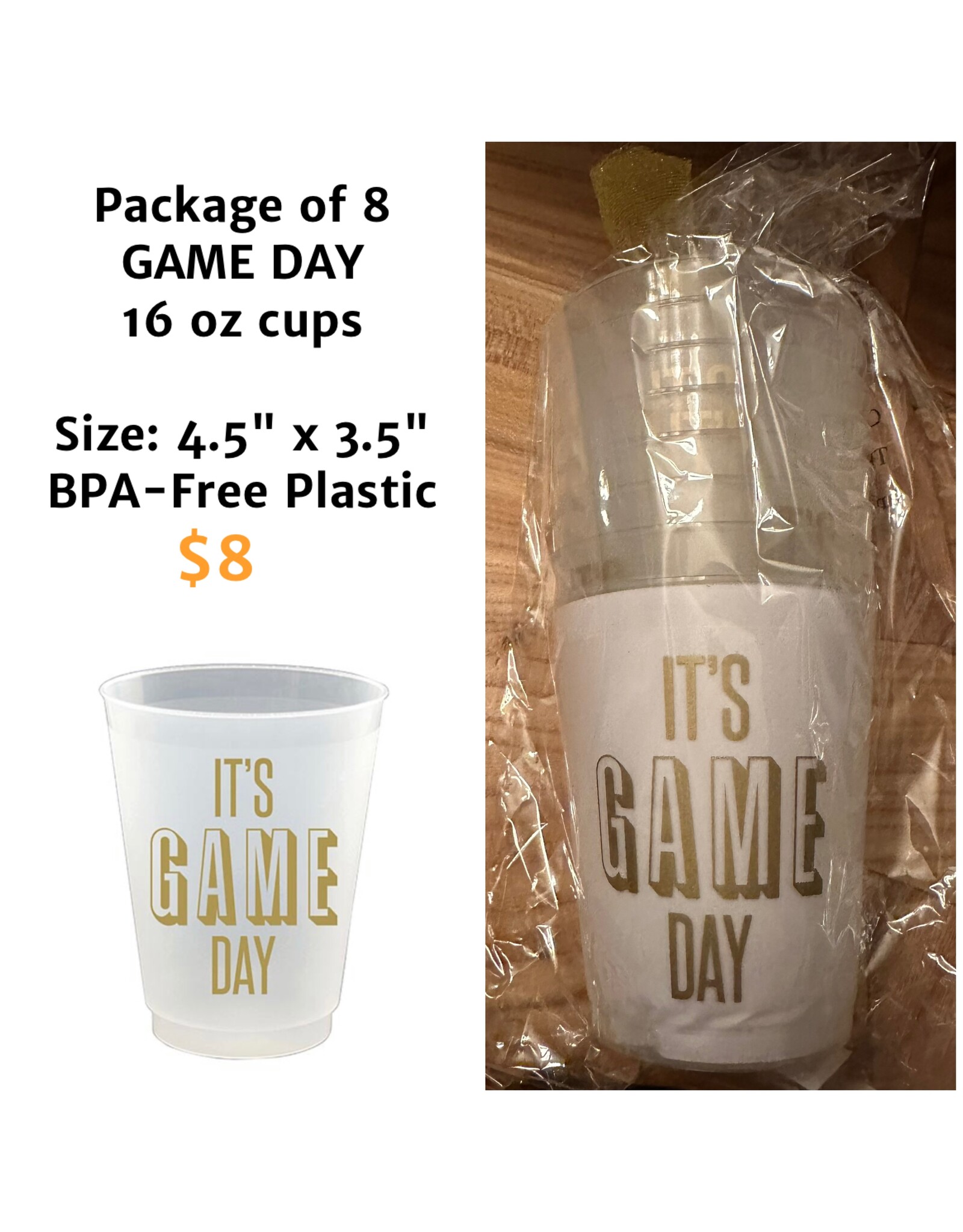Santa Barbara Design Studio Game Day 8ct cups