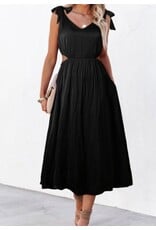 LATA Black Cut out Empire Waist Dress