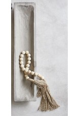 Santa Barbara Design Studio Wood Beads -  Natural w/ Jute tassel