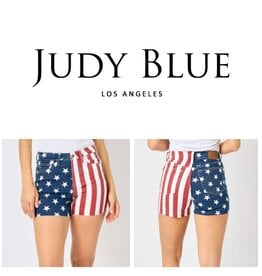 Judy Blue Judy Blue High waist Flag Fray Shorts 150273