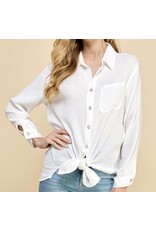 Millibon Crinkle gauze button down shirt