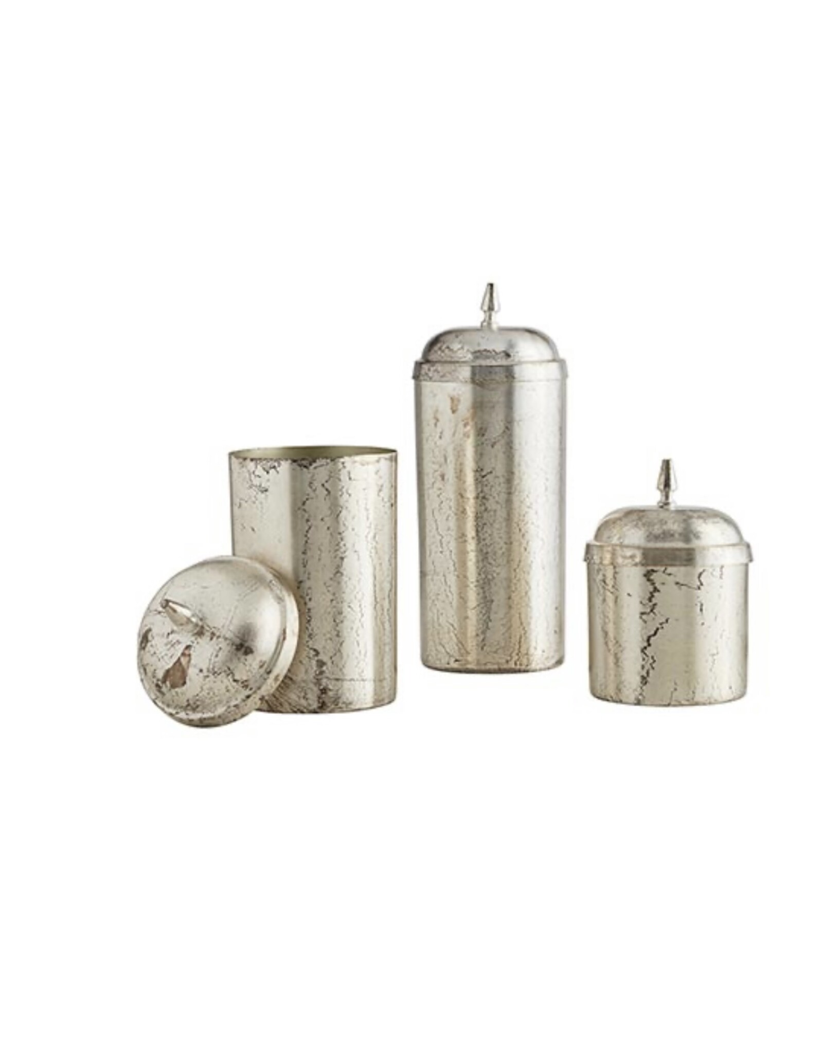 Santa Barbara Design Studio Silver Crackle 3pc container set