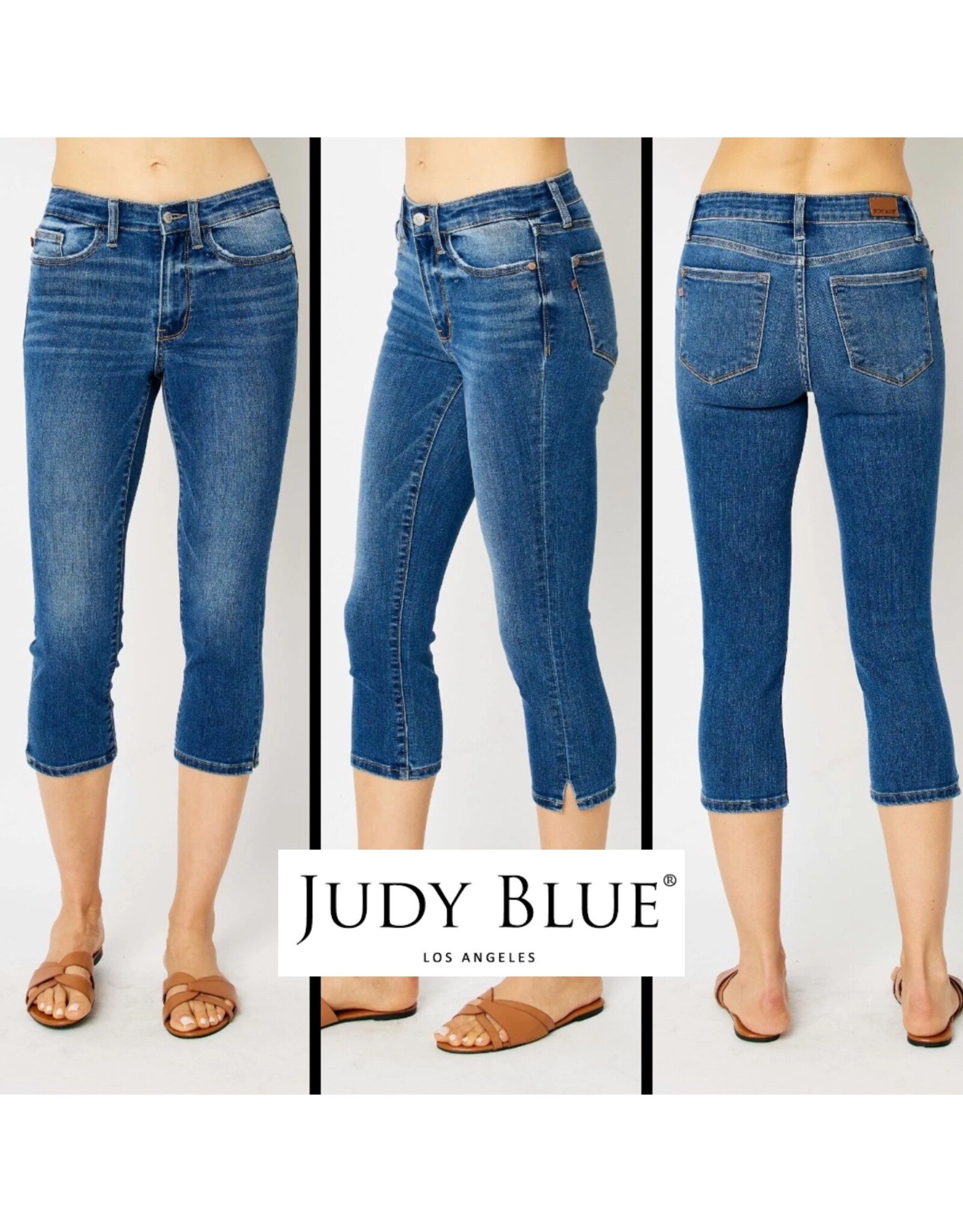 Judy Blue Judy Blue  midrise capri w/ side slits