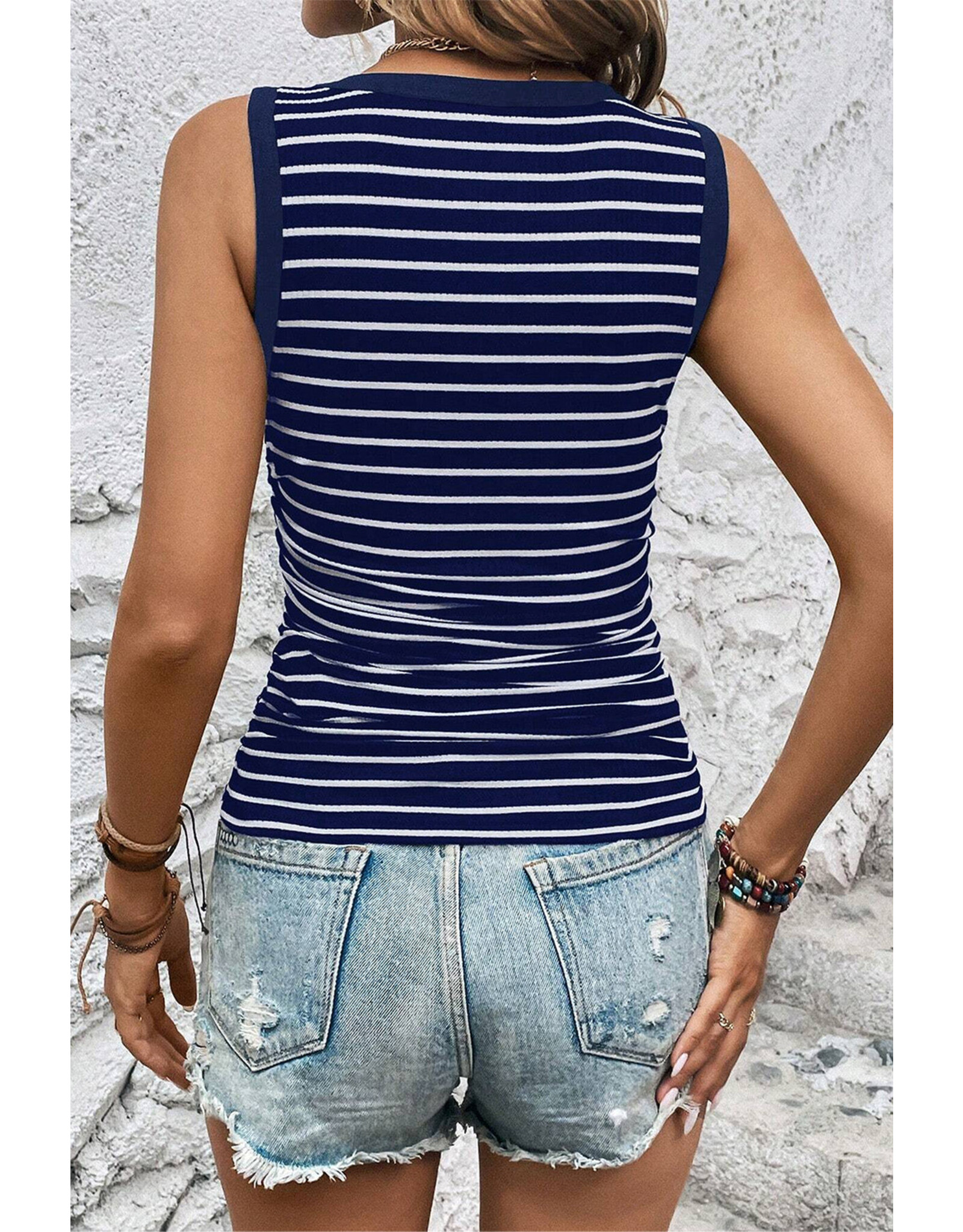 LATA Stripe Sleeveless Top