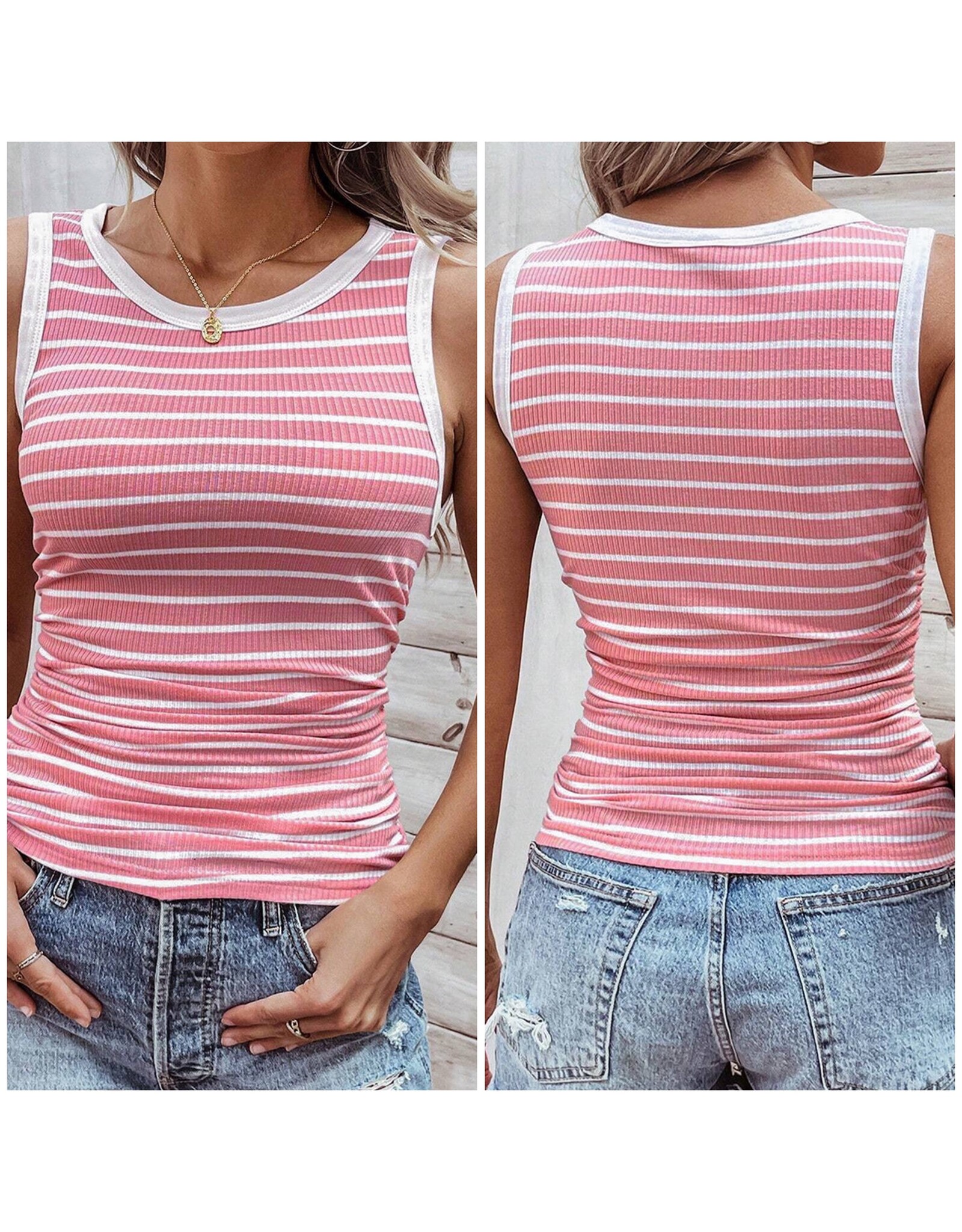 LATA Stripe Sleeveless Top