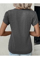 LATA Petal Sleeve V Neck T