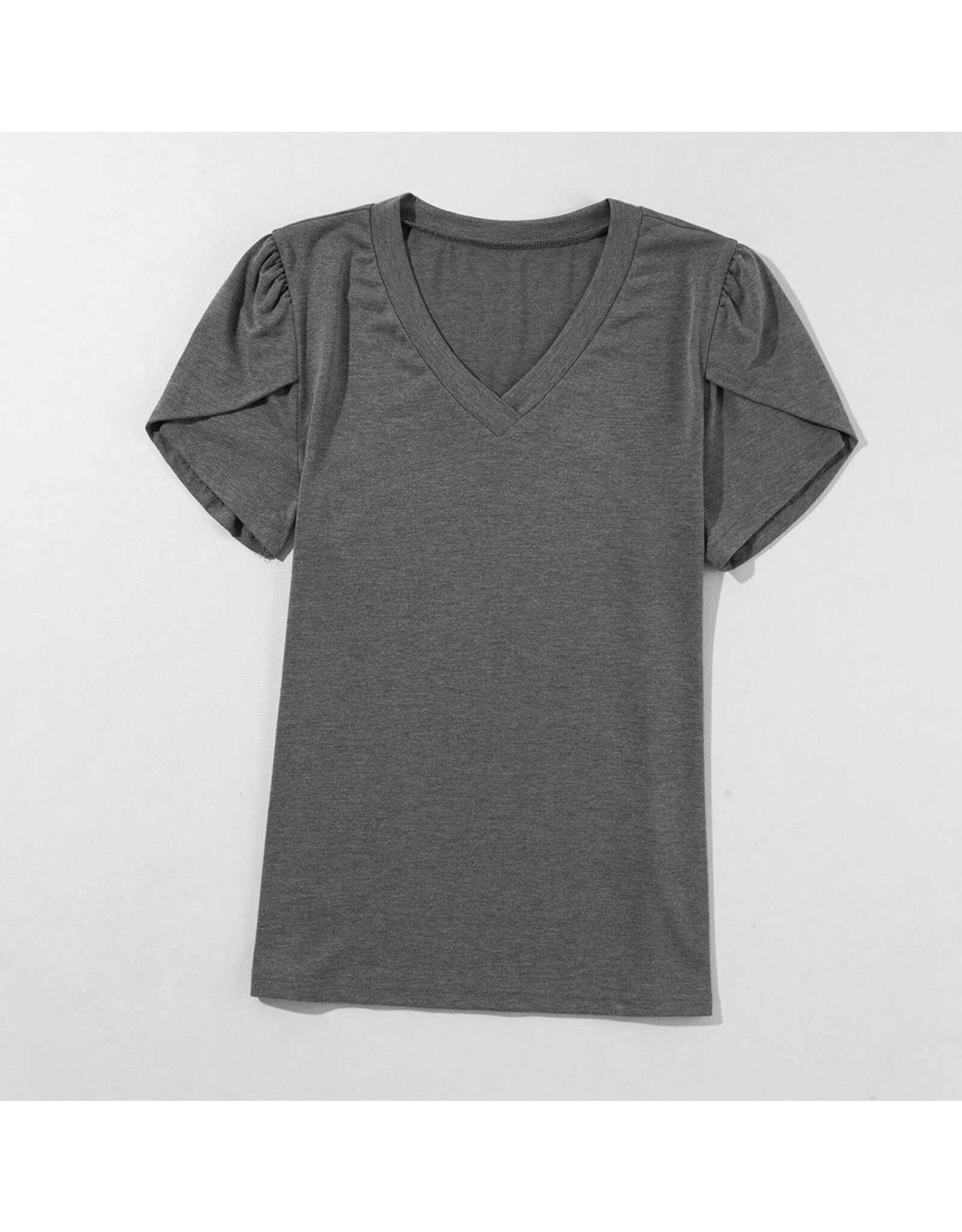 LATA Petal Sleeve V Neck T
