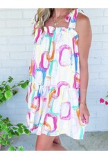 LATA Abstract Print Mini Dress