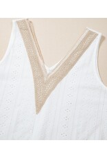 LATA Lace Crochet V Neck Tank LATA Lace Crochet V Neck Tank