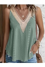 LATA Lace Crochet V Neck Tank LATA Lace Crochet V Neck Tank