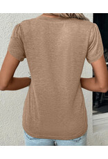 LATA Petal Sleeve V Neck T