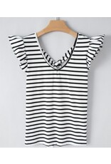 LATA Butterfly Slv & Knot Back Top