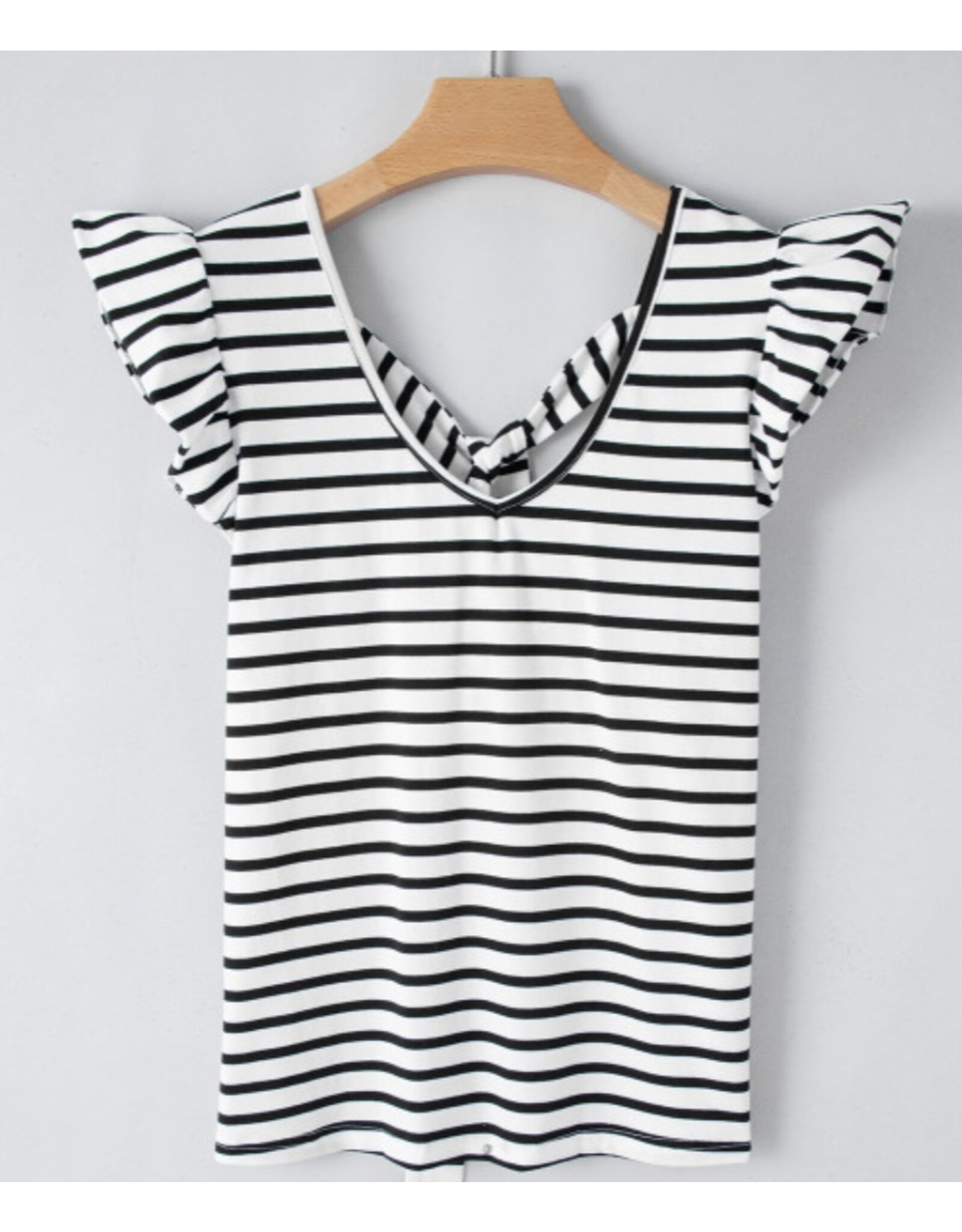 LATA Butterfly Slv & Knot Back Top