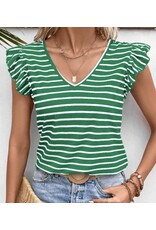 LATA Butterfly Slv & Knot Back Top