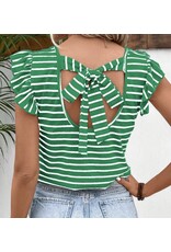 LATA Butterfly Slv & Knot Back Top