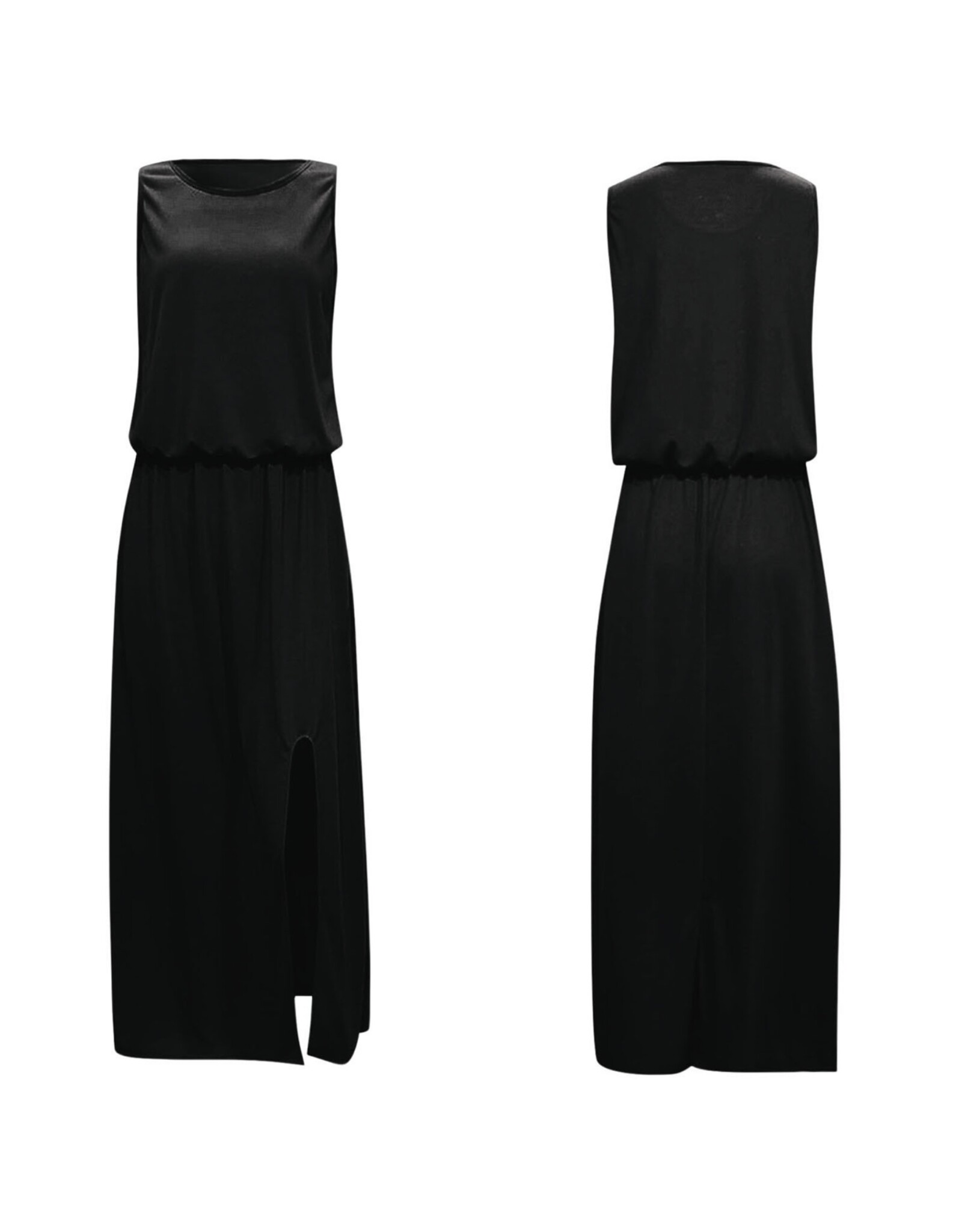 LATA Black Sleeveless Maxi Dress