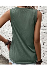 LATA Ribbed V Neck Tank