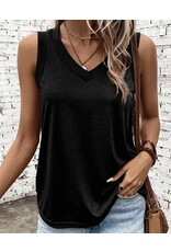 LATA Ribbed V Neck Tank