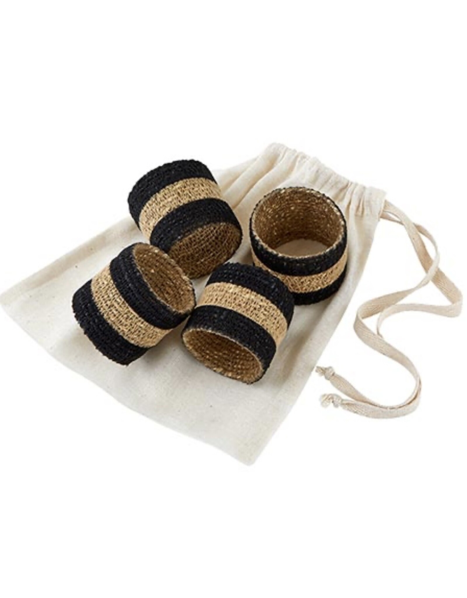 Santa Barbara Designs Seagrass Napkin Rings - Set of 4