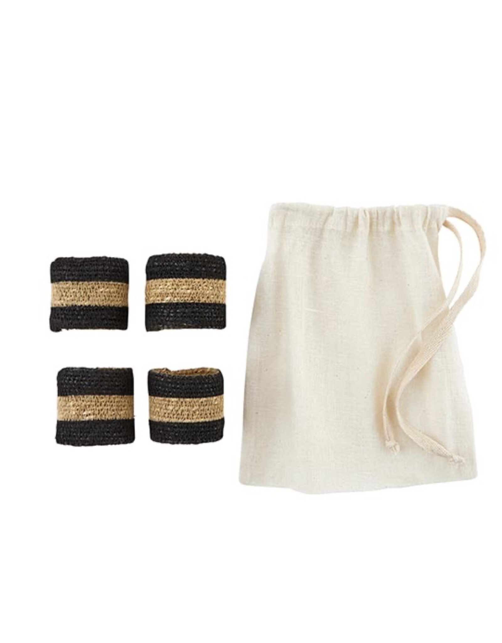 Santa Barbara Designs Seagrass Napkin Rings - Set of 4