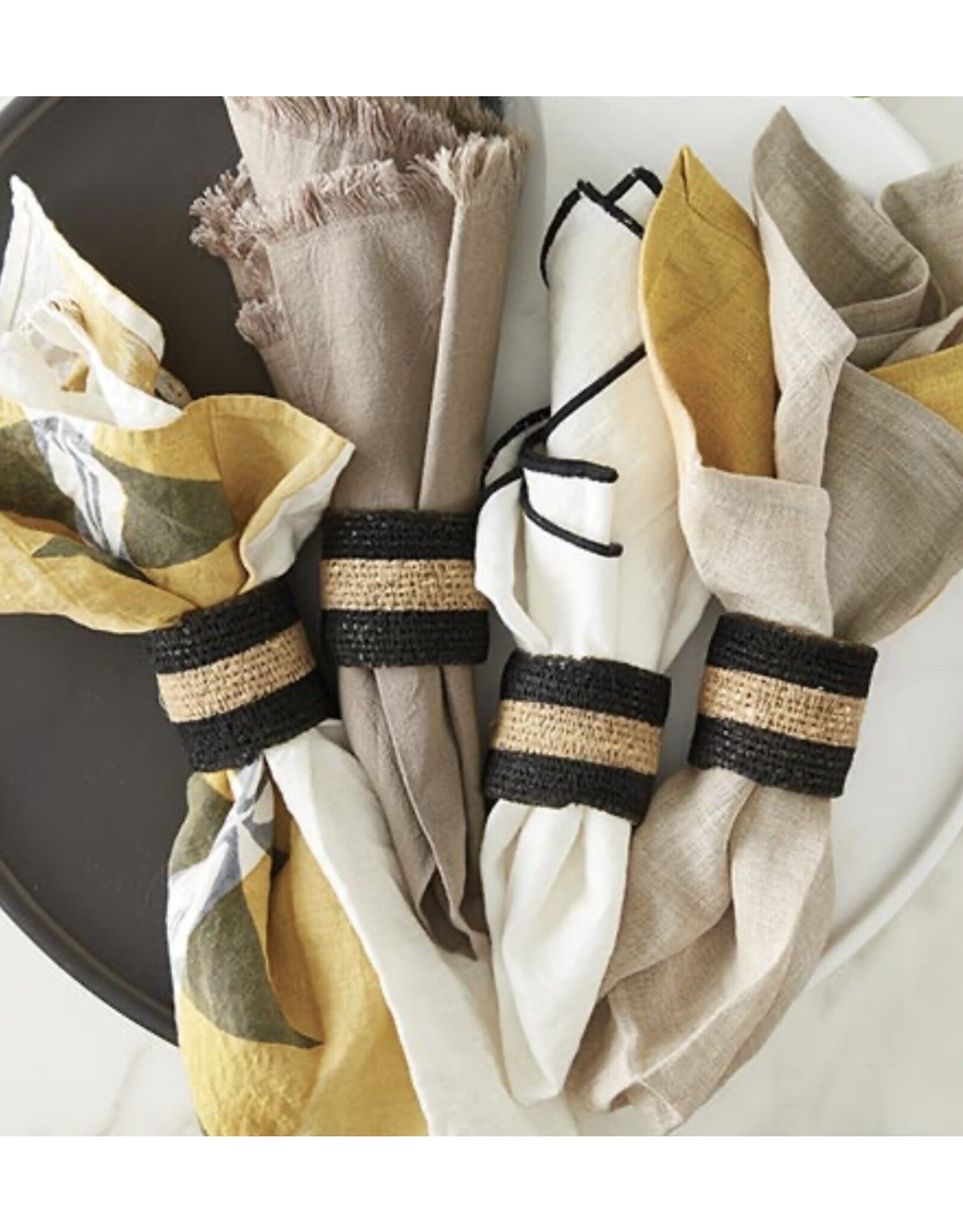 Santa Barbara Designs Seagrass Napkin Rings - Set of 4
