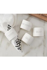 Face to Face Ceramic Napkin Rings - Bon Appetit - Set of 4