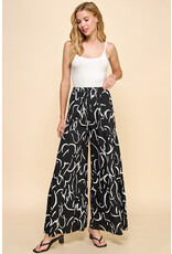 Millibon Painterly Strokes Wide Leg Pants