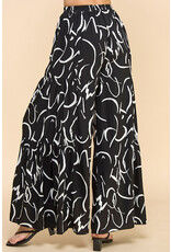 Millibon Painterly Strokes Wide Leg Pants