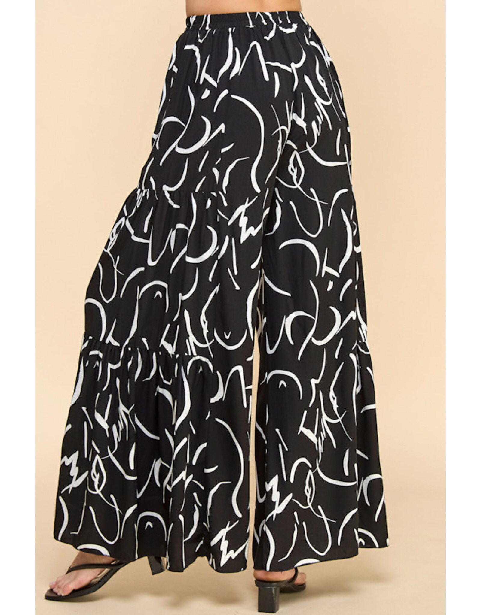 Millibon Painterly Strokes Wide Leg Pants