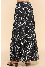 Millibon Painterly Strokes Wide Leg Pants