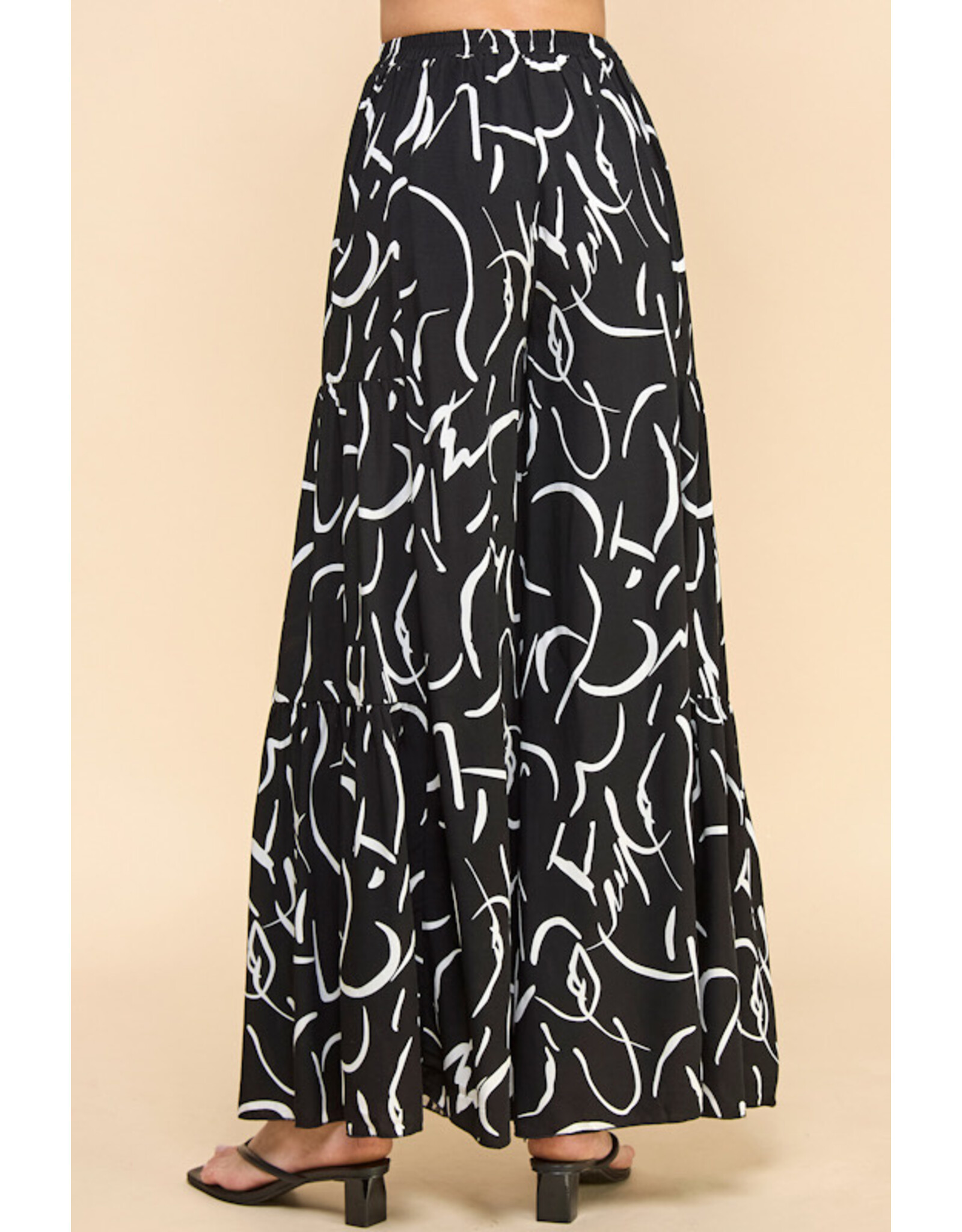 Millibon Painterly Strokes Wide Leg Pants
