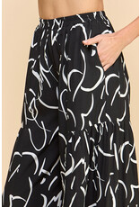 Millibon Painterly Strokes Wide Leg Pants