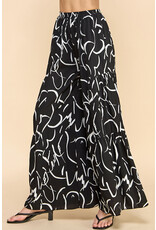 Millibon Painterly Strokes Wide Leg Pants