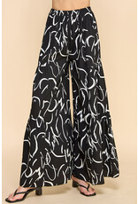 Millibon Painterly Strokes Wide Leg Pants