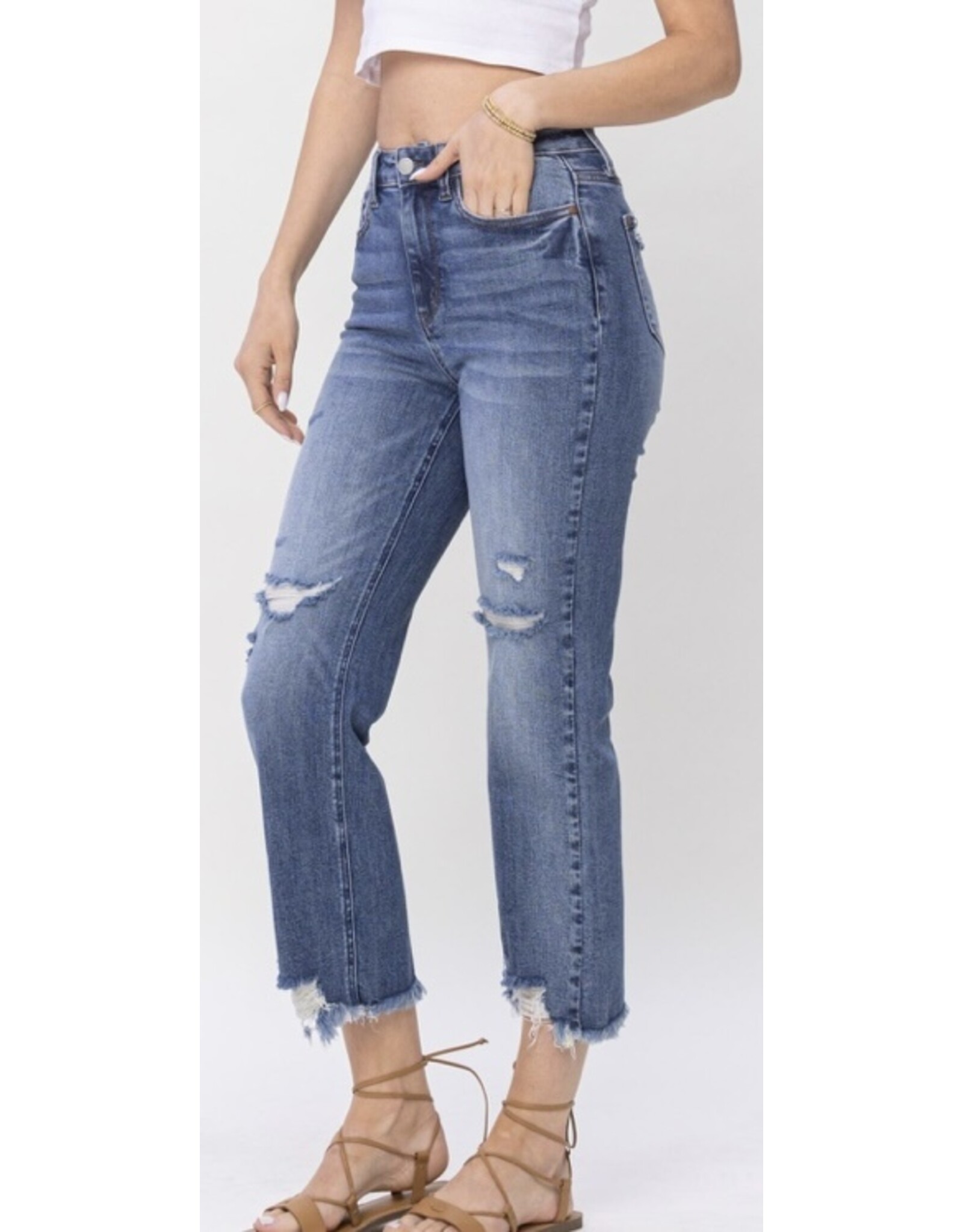 Judy Blue Judy Blue destroy crop straight jeans  