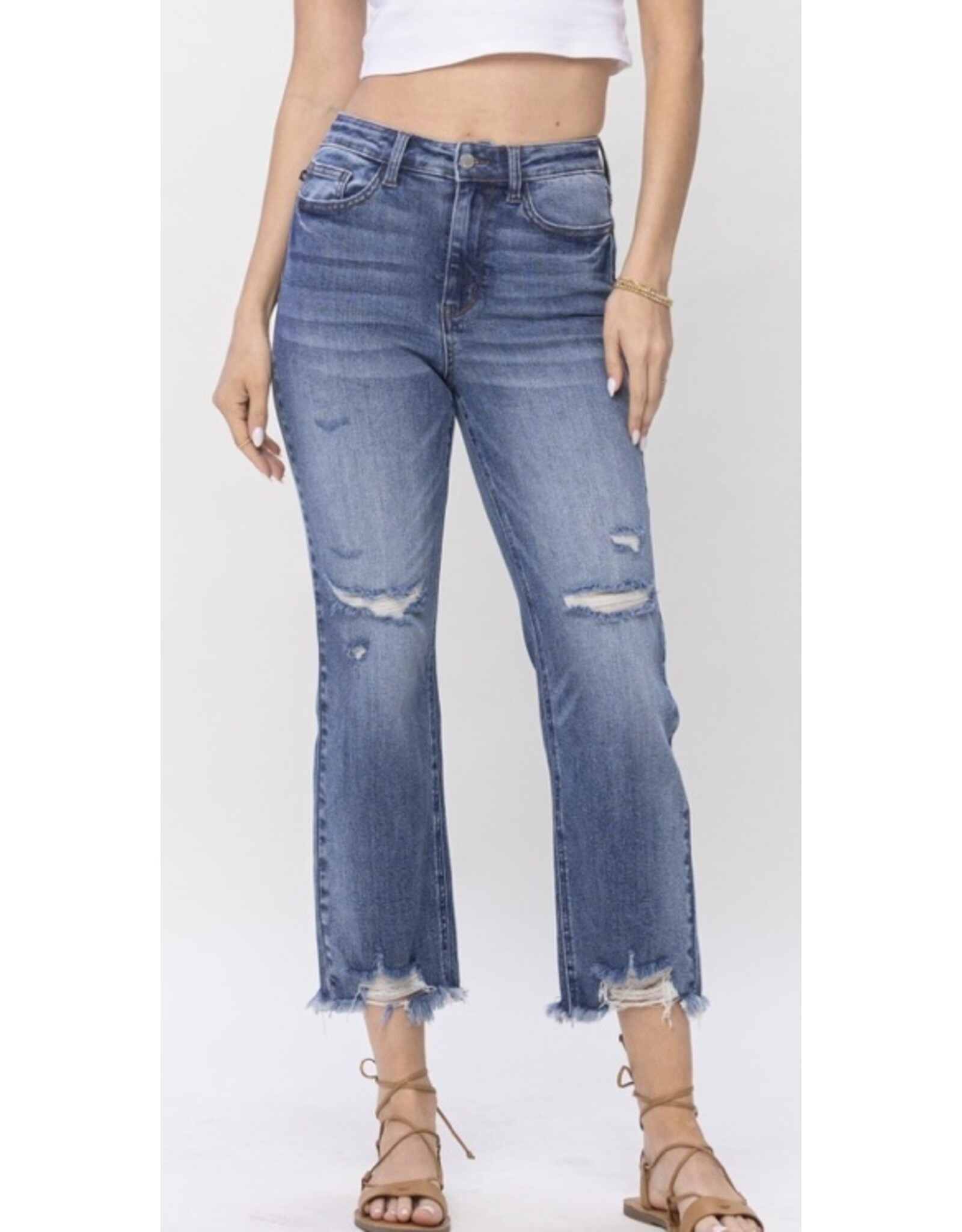 Judy Blue Judy Blue destroy crop straight jeans  