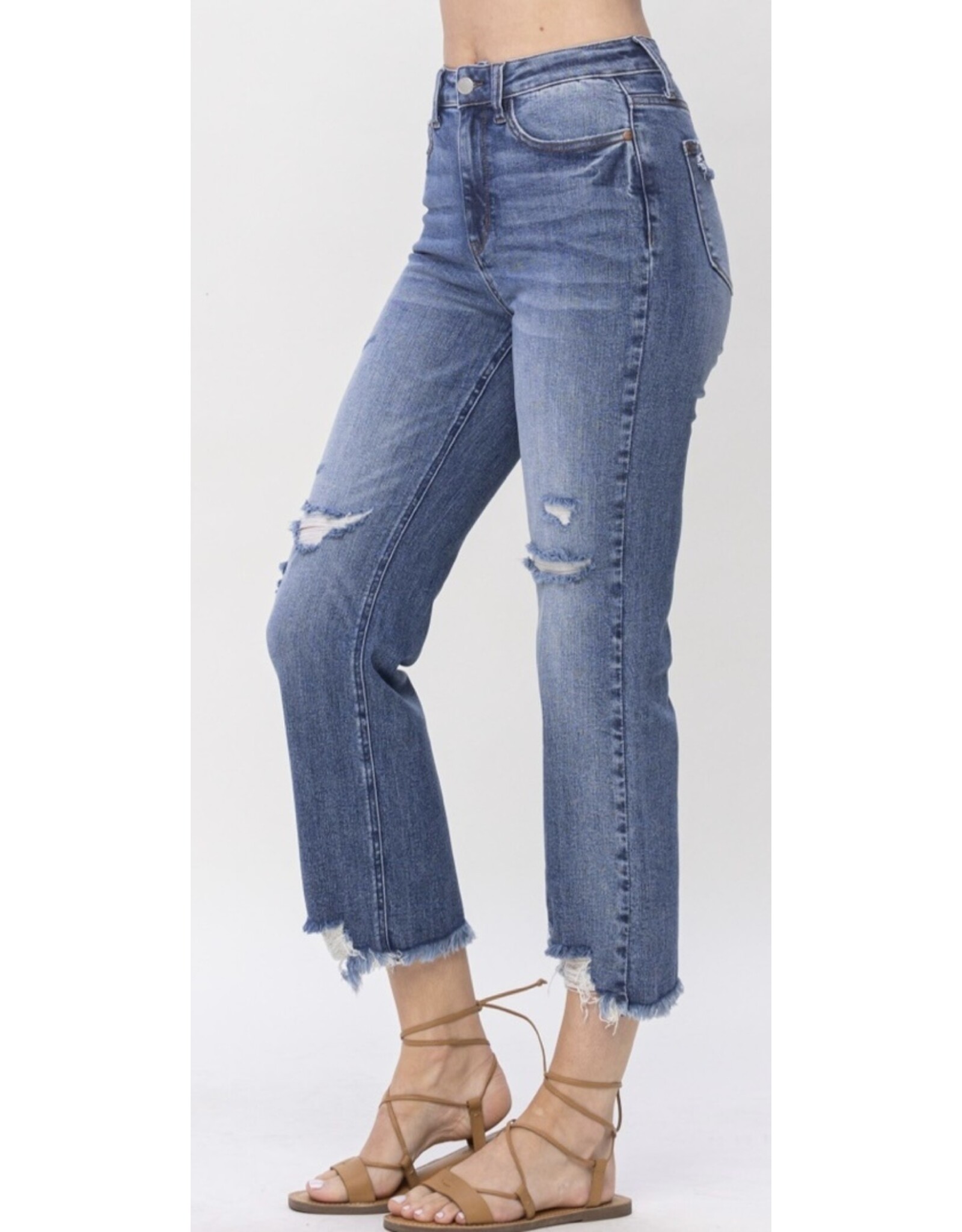 Judy Blue Judy Blue destroy crop straight jeans  