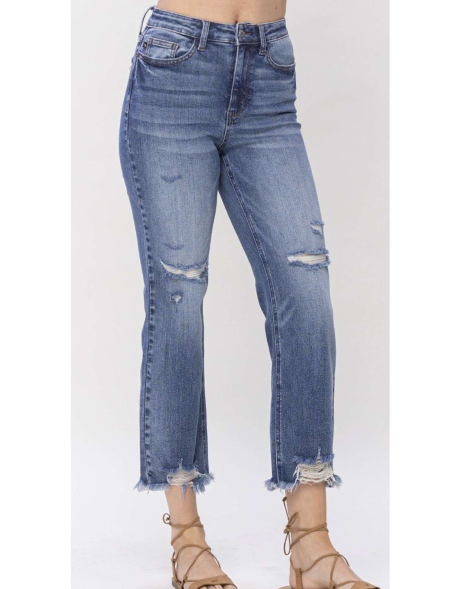 Judy Blue Judy Blue destroy crop straight jeans  