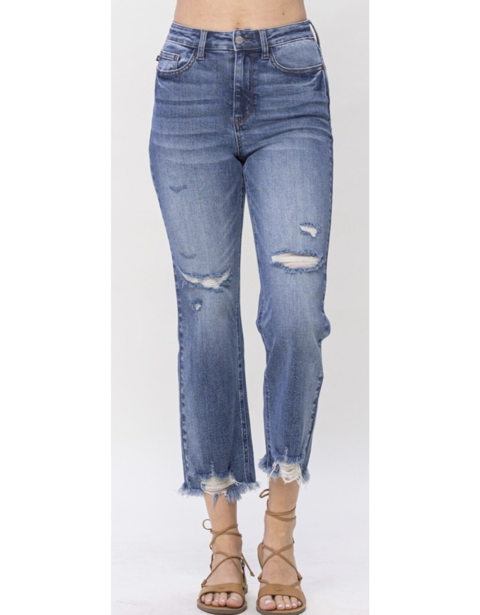 Judy Blue Judy Blue destroy crop straight jeans  