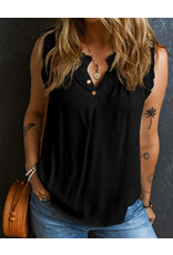 LATA Split Neck Ruffled Tank LATA Split Neck Ruffled Tank