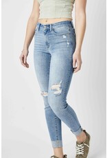 Judy Blue Judy Blue Mid Rise Destroy & Cuff Skinny