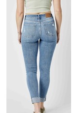 Judy Blue Judy Blue Mid Rise Destroy & Cuff Skinny