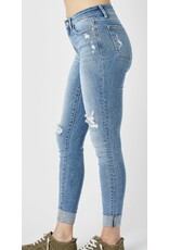 Judy Blue Judy Blue Mid Rise Destroy & Cuff Skinny