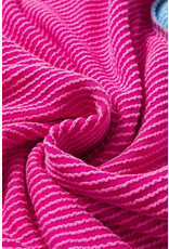 LATA Bright Pink Textured Contrast Trim
