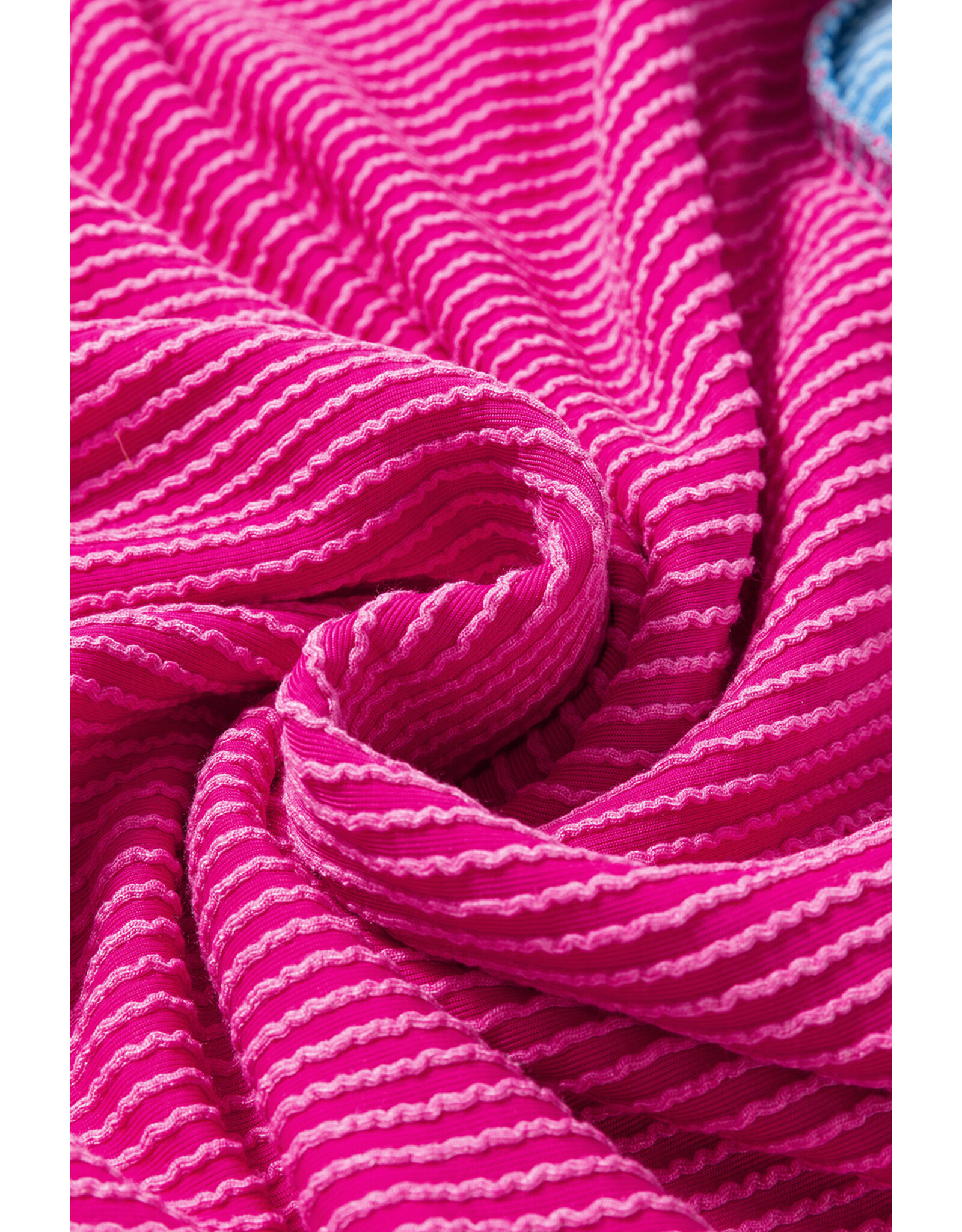 LATA Bright Pink Textured Contrast Trim