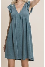 Teal French Terry Dress