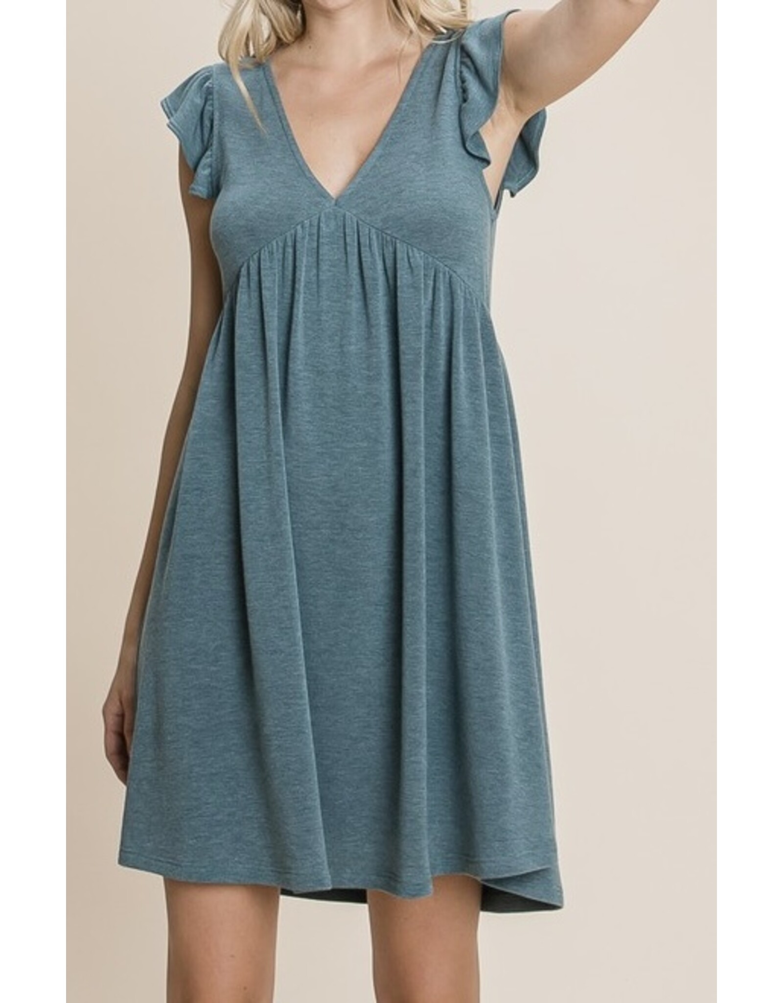Teal French Terry Dress