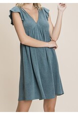 Teal French Terry Dress